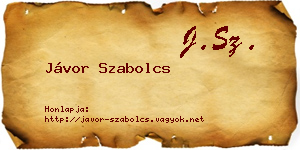 Jávor Szabolcs névjegykártya