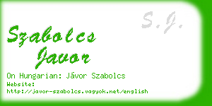 szabolcs javor business card